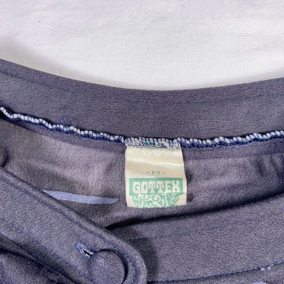 Vintage 1970s Gottex Maxi Dress Swim Cover Caftan Flowey Boho Blue Floral Medium - Picture 2 of 16